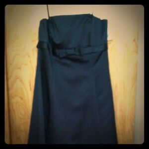 David's Bridal Black Strapless Dress